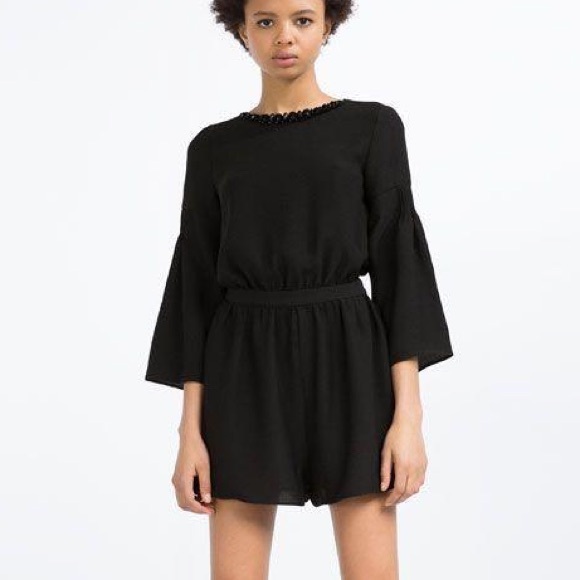 Zara Black Jewel Romper - Picture 3 of 7